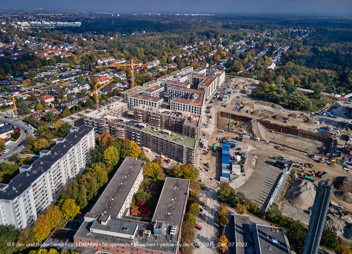 13.10.2022 - Baustelle Alexisquartier und Pandion Verde in Neuperlach 13.10.2022 - Baustelle Alexisquartier und Pandion Verde in Neuperlach